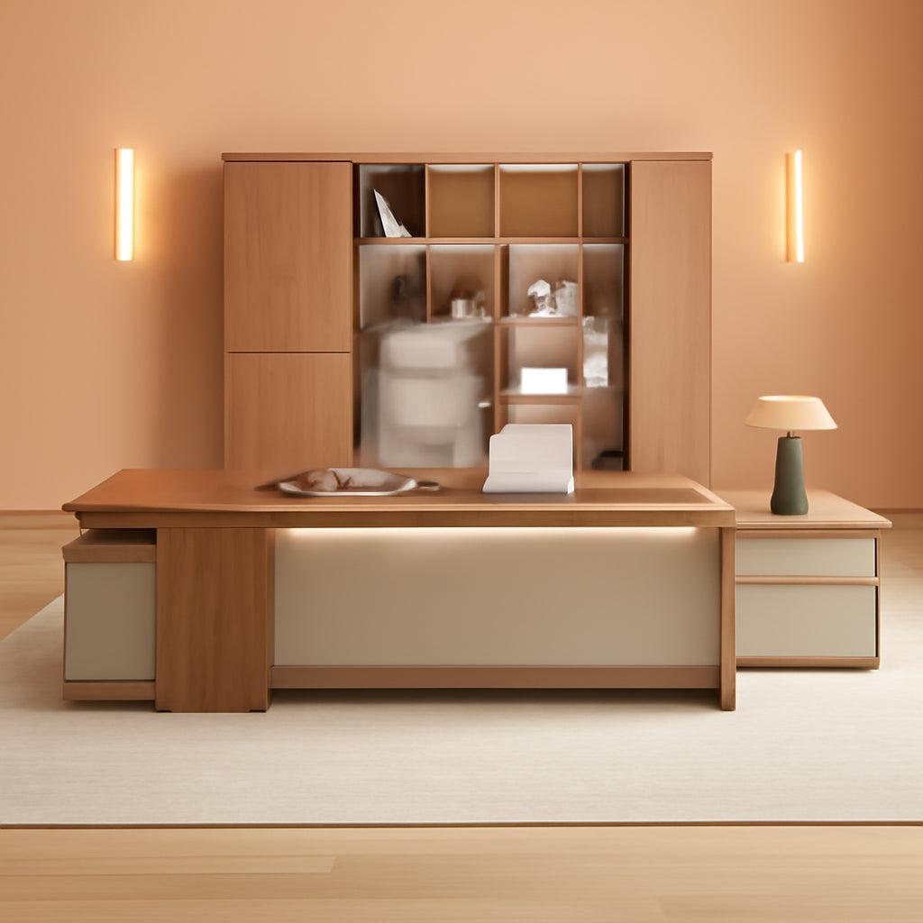 79 Inch L Shaped Desk Lockable Drawers Privacy Panel-0