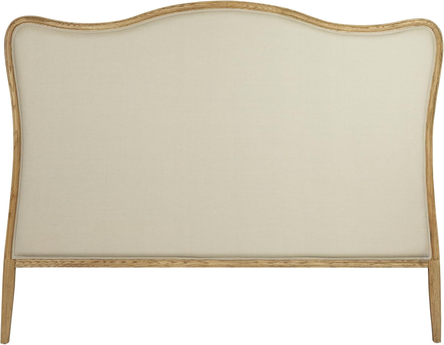 Elegant Oak And Linen King Size Headboard For Bedrooms
