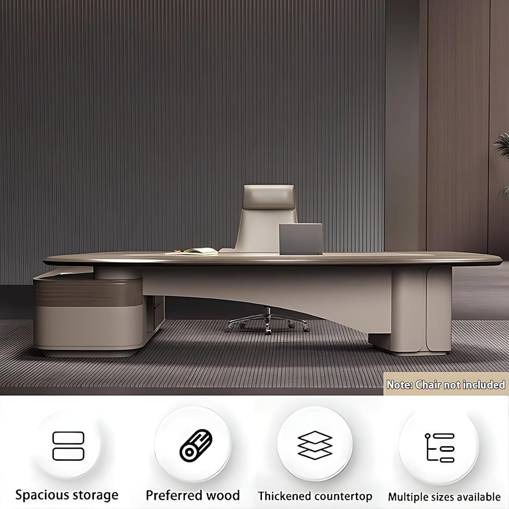 L Shaped Solid Wood Desk With Hidden Cable Hole 141.7 In-3