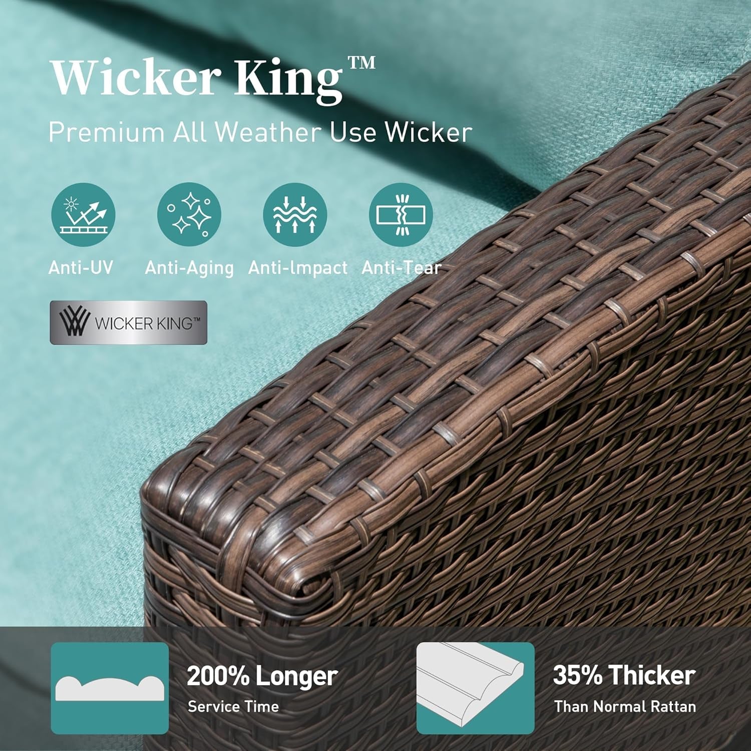 Brown Wicker Patio Furniture Set With Fire Pit Table-1