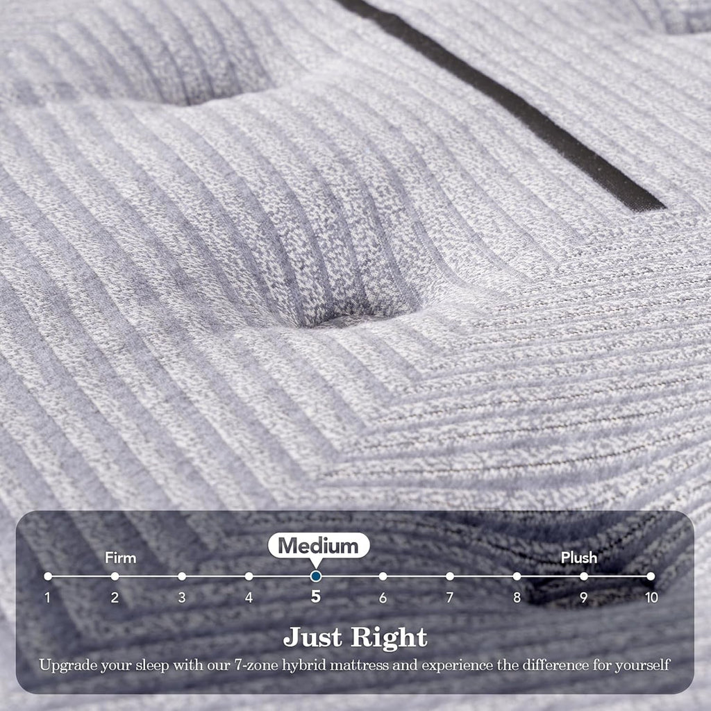 14 Inch Medium Queen Hybrid Mattress With Cooling Foam-3